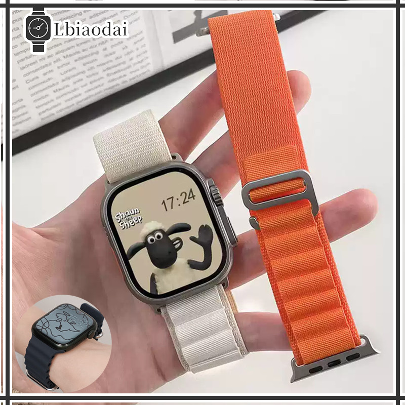 สายไนล่อน / ซิลิโคน Alpine Loop for IWatch Ultra 4/SE 3 2 49มม Series 12 11 10 9 8 7 6 5 49 46 45 44 42 40 38มม