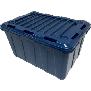 GlobalHouse KPC กล่องพลาสติก มีล้อ 100ลิตร 46x66x34cm. รุ่น KCW-100-02B สีน้ำเงิน