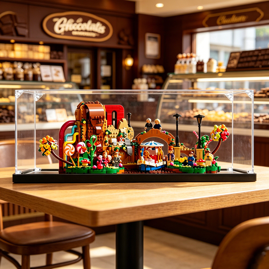 กล่องเก็บของกล่องแสดงอะคริลิคสําหรับ 21360 Willy Wonka & the Chocolate Factory