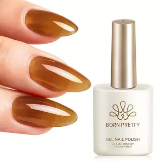 【Local】BORN RRETTY Caramel Mist Brown Jelly Gel ยาทาเล็บ Ice Clear Nude สีชมพูสี UV Soak Off เจลเคลือบเงาเล็บหยกเจล 15ml