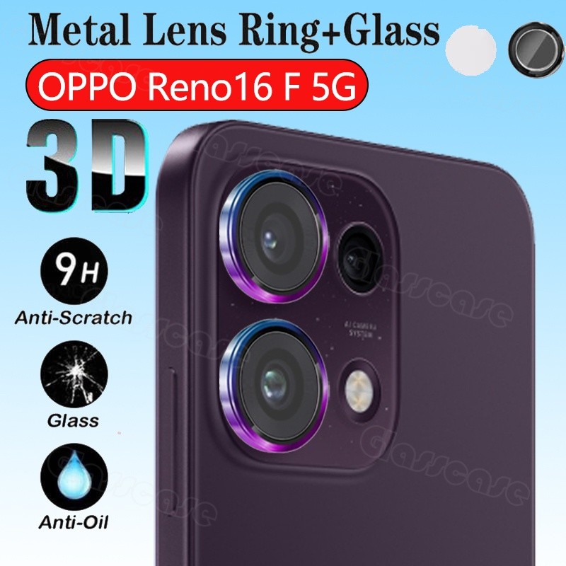 [คลังสินค้าพร้อม]เลนส์กล้องโลหะสําหรับOPPO Reno 16 F Pro Reno16 F 16F 16Pro OppoReno16F OppoReno16Pro 5G 4G 2026 9H HDอลูมิเนียมโลหะผสมโลหะกล้องเลนส์ป้องกันฟิล์ม