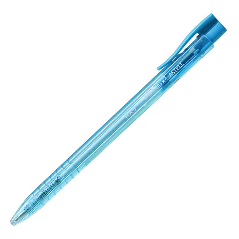 ปากกาลูกลื่น 0.5 มม. Faber-Castell RX5 หมึกน้ำเงิน ด้ามสีฟ้า