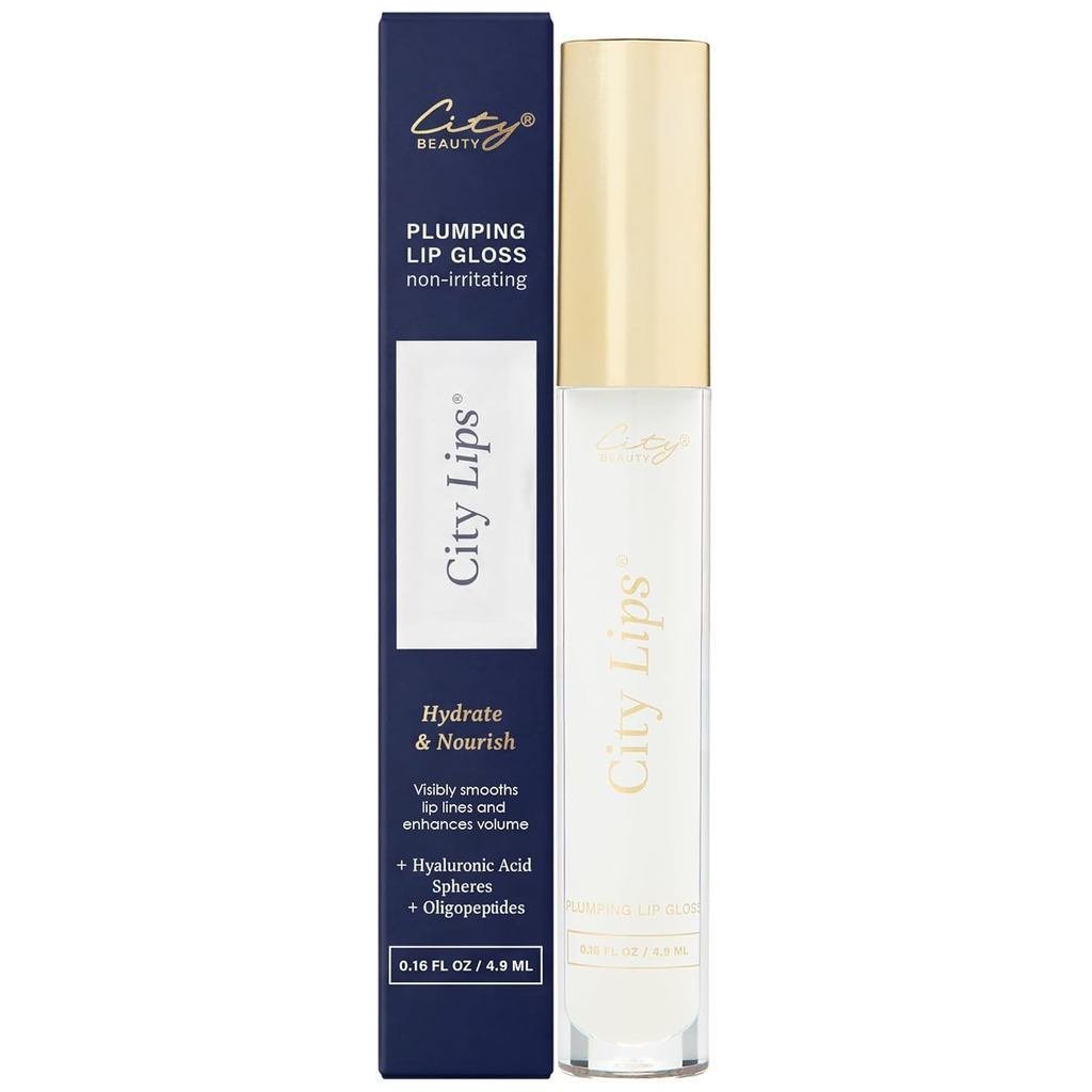 CityBeautyCityLipsClear-PlumpingLipGloss-Hydrate&Vlumize-HighShineLipPlumpter-HyaluronicAcid&PesisVi