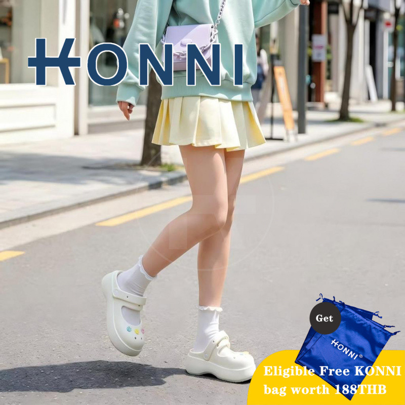 KONNI  รองเท้าแตะหัวโต  พร้อมส่งจากไทย แมรี่เจน   EVA  รองเท้าหัวโต  พื้นสูง กันลื่น  โลลิต้า  มรี่เจนวินเทจ  KN2-0401
