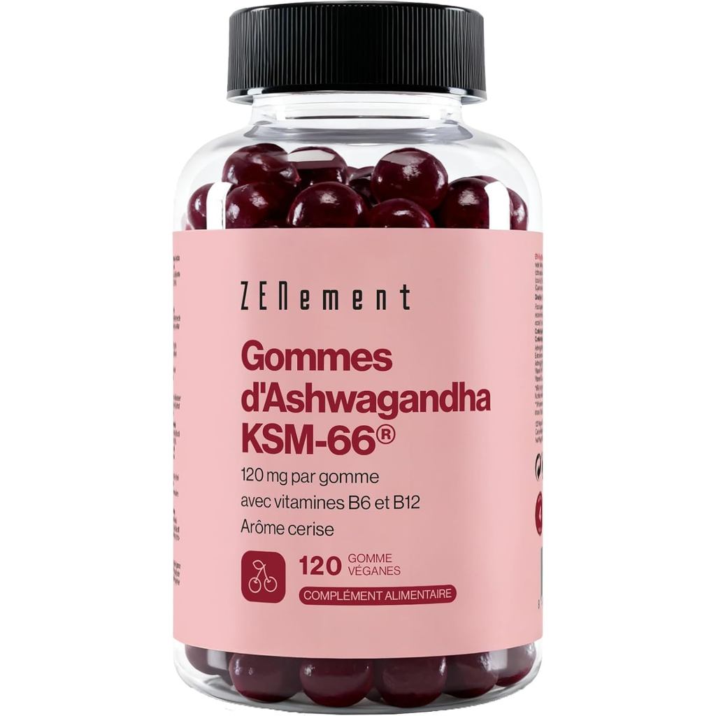 Ashwaganda K-66 Gummy ®   ประกอบด้วยวิตามิน B6 และ B12-1500mg Ashwaganda Root (Each Gummy บรรจุสารสก