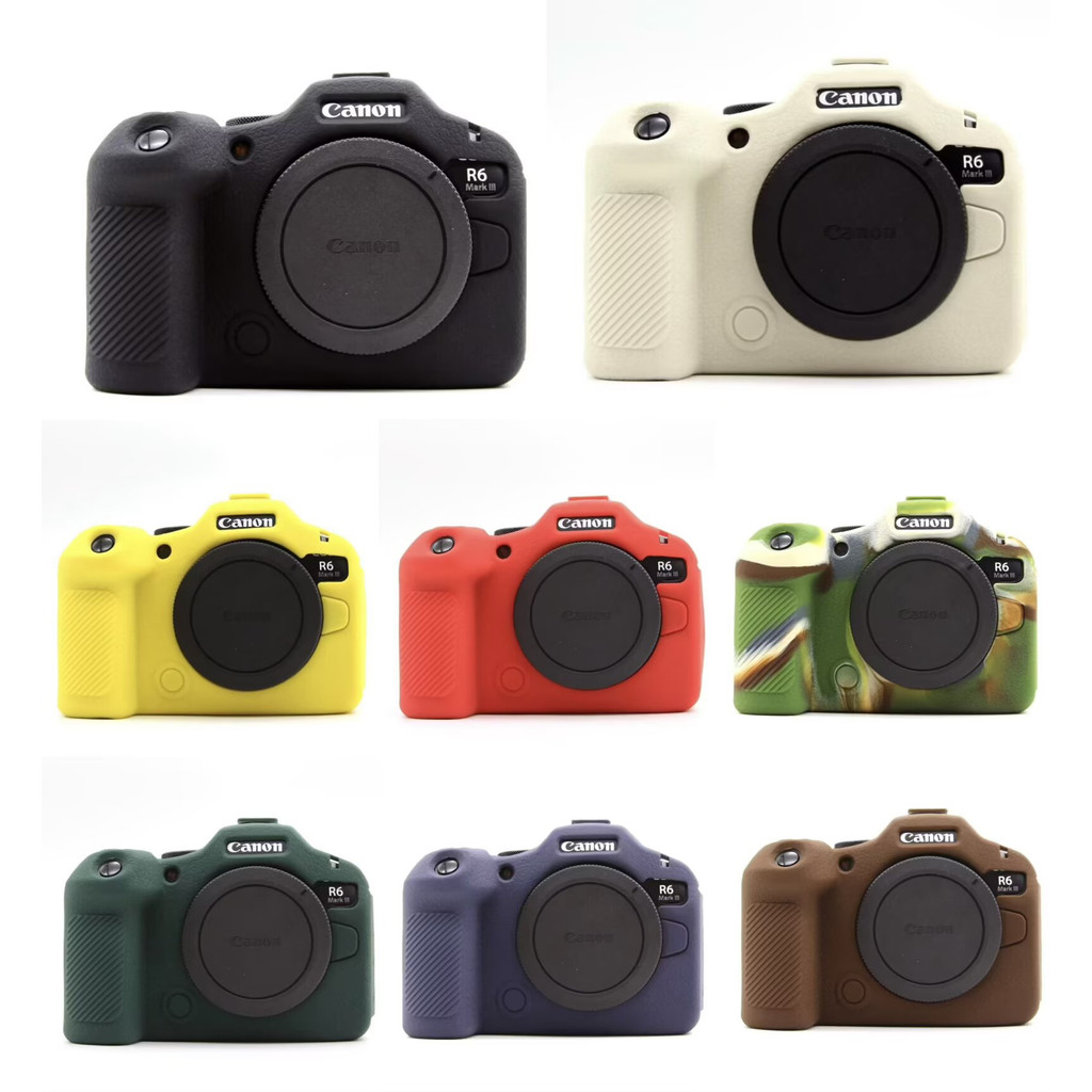 เคสซิลิโคนยางกล้องสําหรับ Canon EOS R6 III R6 Mark III รุ่น Texture