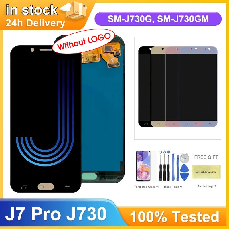 จอแสดงผลสําหรับ Samsung Galaxy J7 Pro J730 J730F J730G จอแสดงผล Lcd Touch Screen Digitizer Assembly 