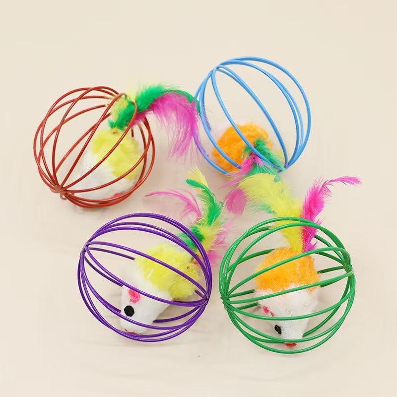 กรงเมาส์ Cat Self-Happy Tumbler Cat Ball Teasing Cat Stick