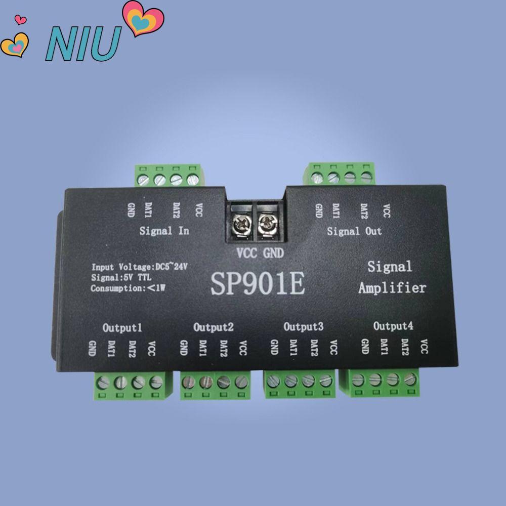 NIUYOUJS SP901E เครื่องขยายสัญญาณ, LED Pixel Strip แอดเดรส Light Strip Repeater, DC12-24V ที่ตั้งโปร