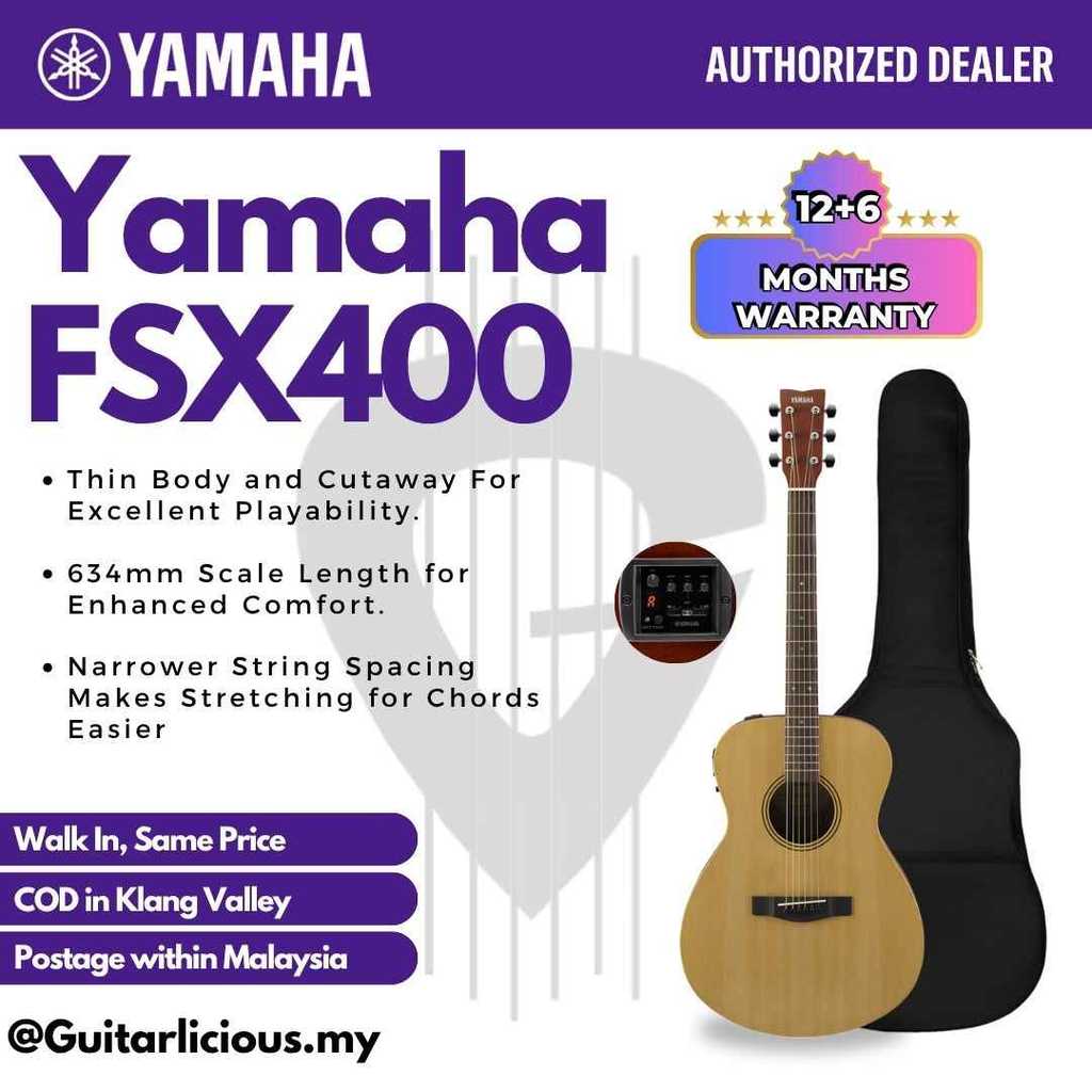 Yamaha FSX400 Concert Body Acoustic-Electric Guitar