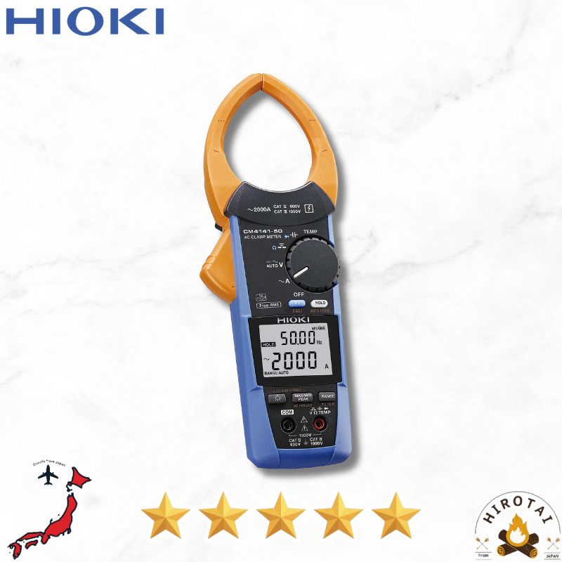 Hioki AC Clamp Meter CM4141-50 - True RMS, 2000A, Wireless Adapter Z3210 Compatible