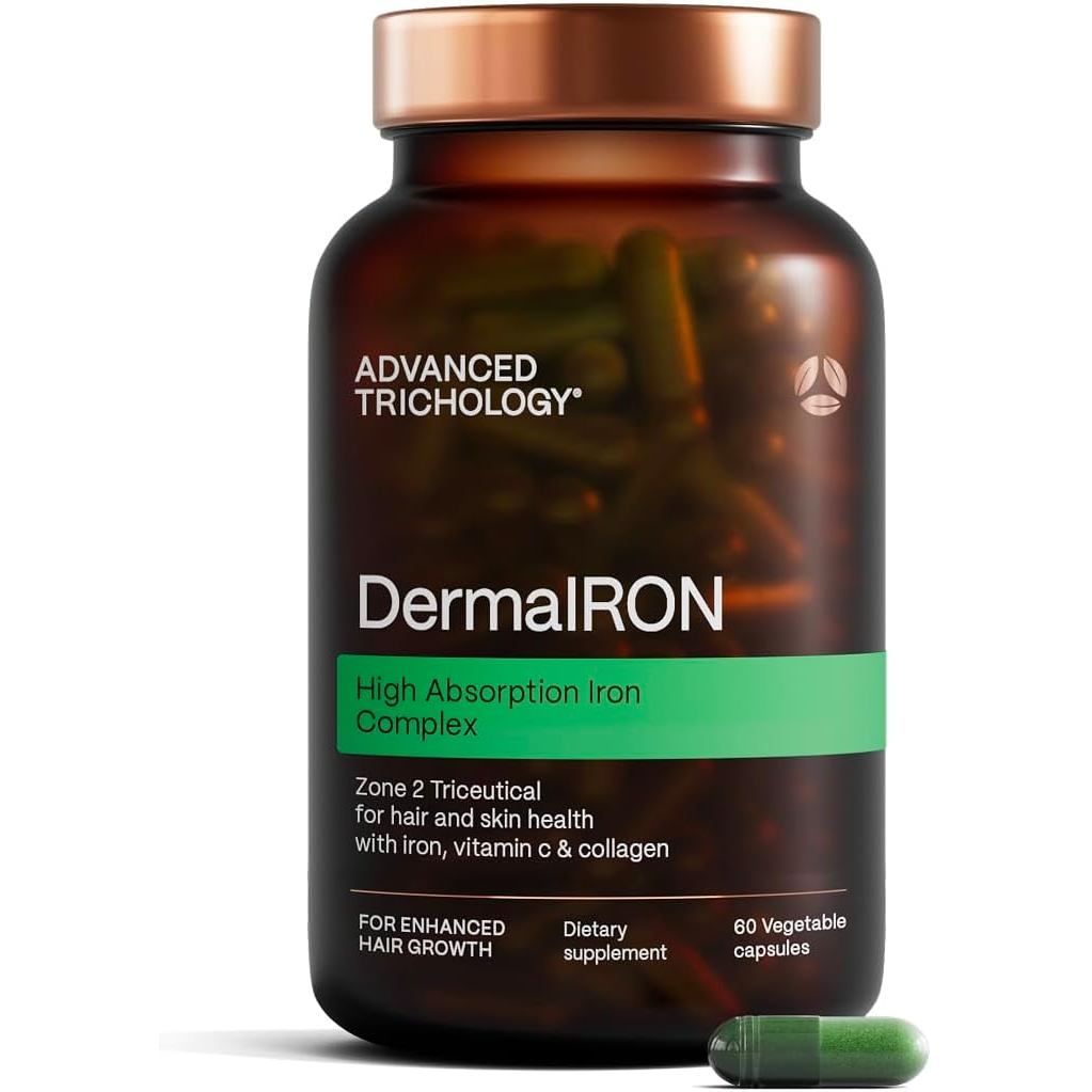 DermaIRON ผลิตภัณฑ์เหล็กสําหรับผู้หญิงและผู้ชาย – เตารีดอ่อนโยนสําหรับพอร์ต Ferrtin & Anemia ต่ํา, พ