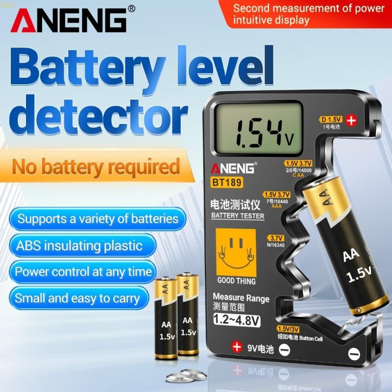 Infi Tester LCD-Digital สําหรับเซลล์ปุ่มแบตเตอรี่ AAA CD N- 9V