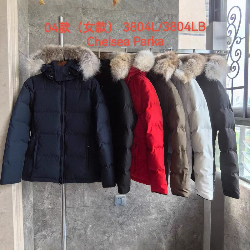 Big Goose Down Jacketผู้หญิง 3804L04 สไตล์ฤดูหนาวแจ็คเก็ตหนาCanadian Maple Chelsea Parka Down