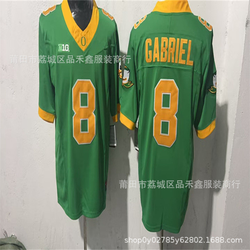 ส่งเร็ว!!Oregon Ducks Stewart Gabrie 8-Gabrielle Oregon Duck Rugby Jersey