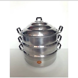 หม้อนึ่ง ซึ้งนิ่ง อลูมิเนียม 3ชั้น (พร้อมส่ง) มีขนาด 24-26-28-30-32-34-36-40 cm (ห่อกันกระแทกอย่างดี)