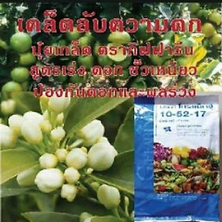 ปุ๋ยเกล็ด กิฟฟารีน โกรแม็กซ์ 10-52-17สูตร ฟอสฟอรัสสูง หยุดต้น สวน สร้างดอก พัฒนาราก ดืน คุณภาพดี ส่งฟรี