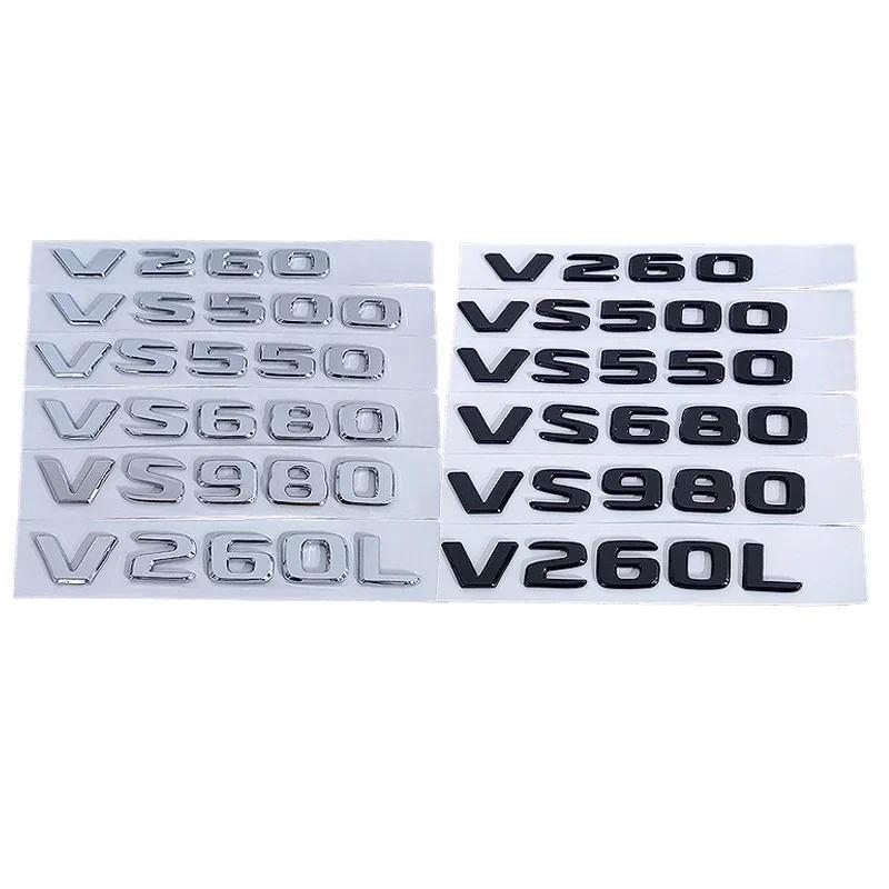 ABS รถด้านหลังสติกเกอร์ป้าย Trunk Decals ดัดแปลงตกแต่งสําหรับ Mercedes Benz V260 VS500 VS550 VS680 V