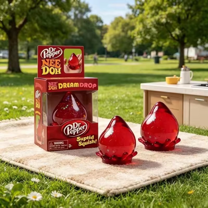 Dr Pepper X NeeDoh Nice Cube Squishy ของเล่นบรรเทาความเครียด Soft Squeeze Fidget Cube สําหรับเด็กและผู้ใหญ่ความวิตกกังวลบรรเทา Sensory ของเล่น
