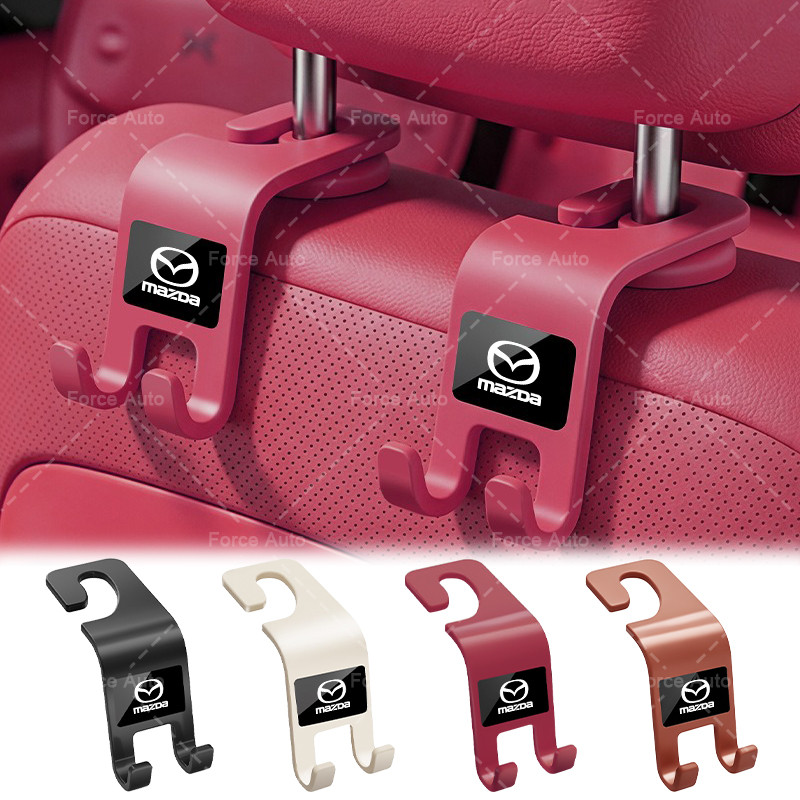 1/2/4pcs รถที่นั่ง-กลับแขวนซ่อน Hook ABS รถจัดระเบียบสําหรับ Mazda 2 3 5 6 2017 CX-4 CX-5 CX-7 CX-8 