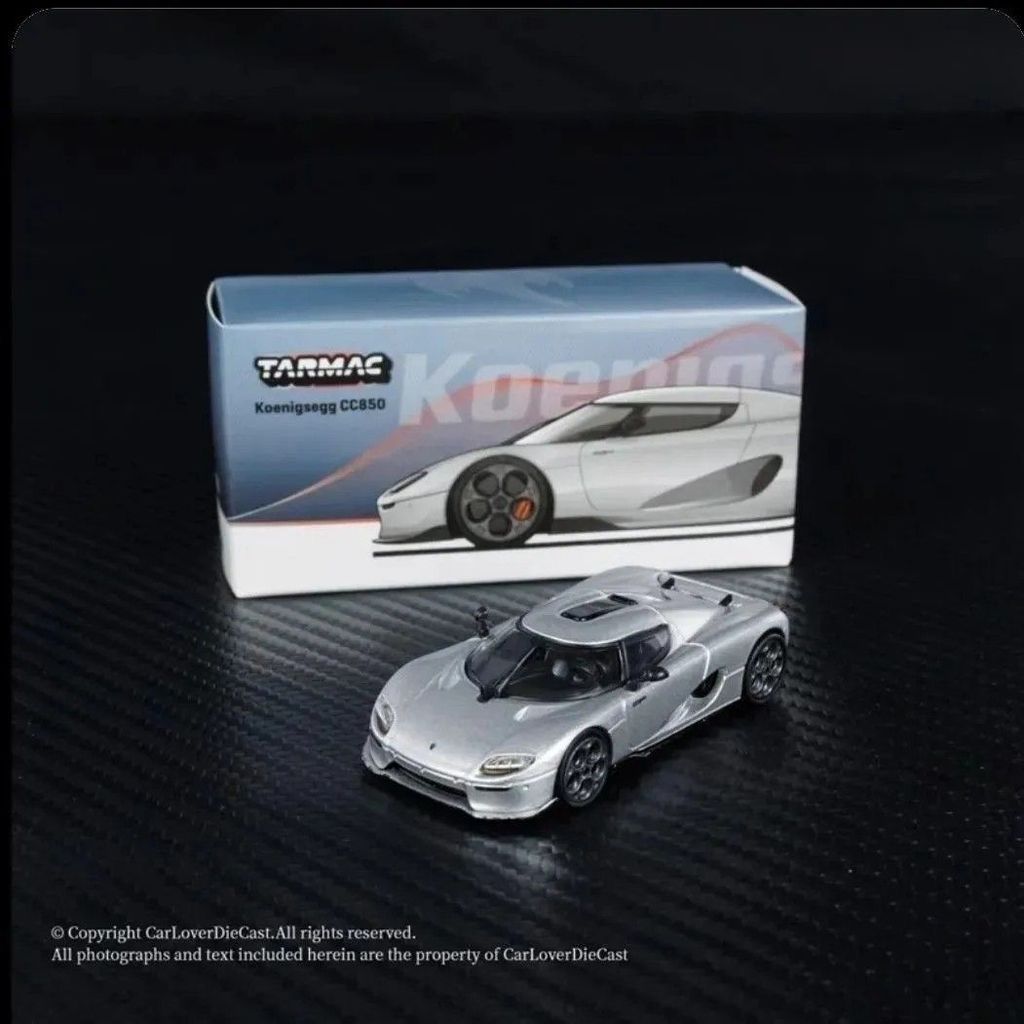 TW 1/64 Koenigsegg CC850 เงินสีส้ม Static Alloy รถเหล็กโมเดลของเล่นของขวัญวันเกิด