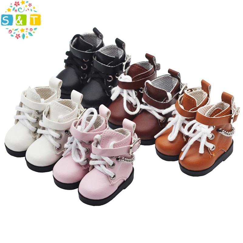 [S&T] Mini Doll Shoes Chain Shoes High-top PU Shoes For American Paola Reina Doll&1/6 EXO Doll Boots