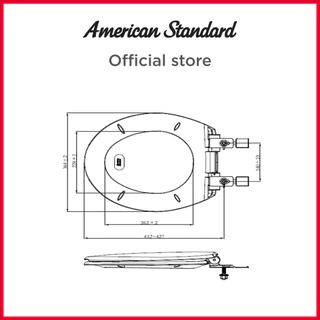 American Standard ฝารองนั่งสุขภัณฑ์ รุ่น 3900001-WT
