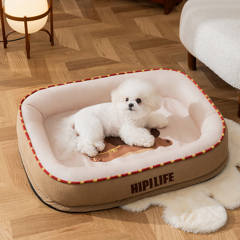 Autumn and winter dog bed, round runway bed, universal open cat bed, teddy dog bed, sleeping mat, pe