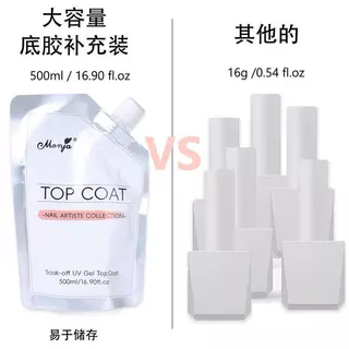 MONJA- Top Coat / Base Coat ท็อปแบบเติม เบสเติม 50ml/100ml ติดทน ไม่หลุดง่าย สำหรับร้านทำเล็บ คุ้มค่า