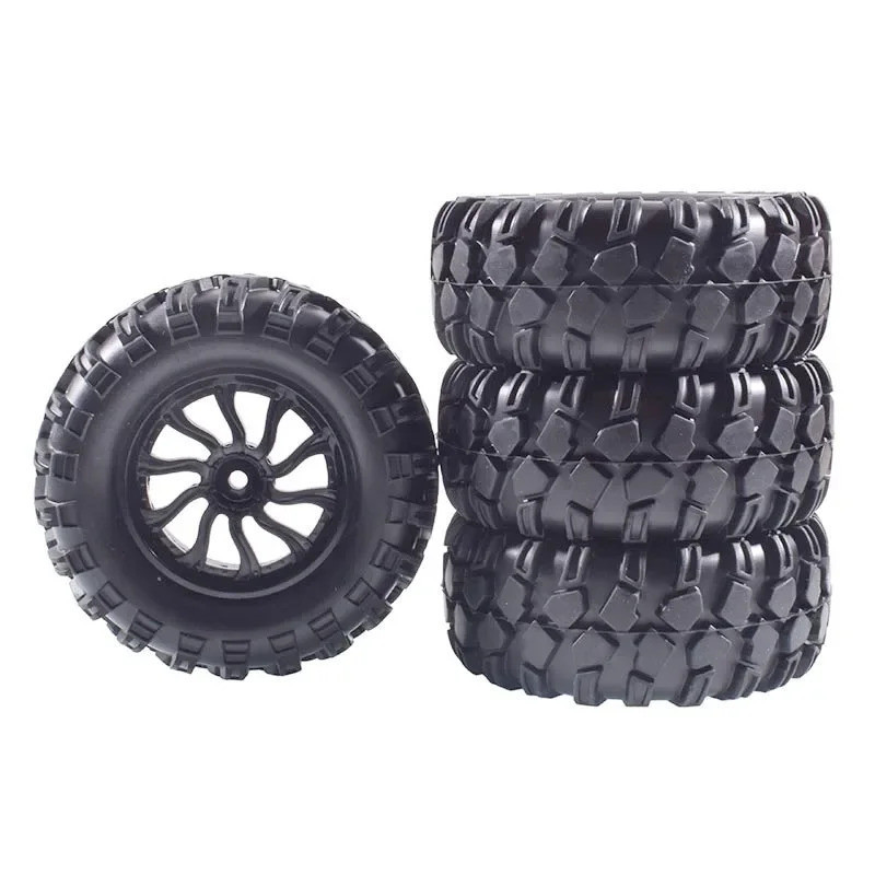 4pcs 90 มม.1.9 "ยางและไนลอนล้อขอบ 12 มม.Hex สําหรับ MN128 MN999 MN86 MJX 10208 Universal
