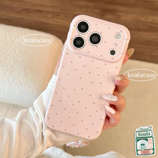 เข้ากันได้กับ IPhone 17 15 11 12 15 13 16 14 Pro Max 16 7 8 Plus XR X XS Air เคสหัวใจกระจก พร้อมขาตั้ง ลายจุด เส้น