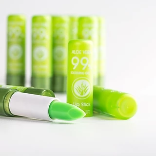 ลิปบาล์ม Aloe Vera 99% ลิปมันว่านหางจระเข้ รุงริมฝีปาก ว่านหาง
