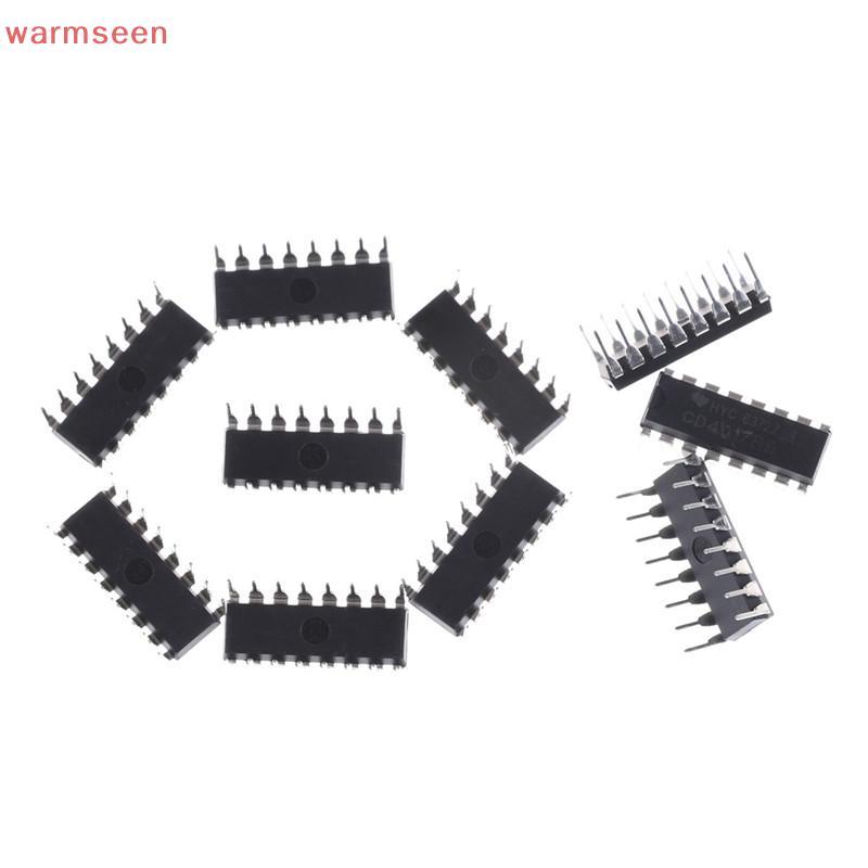 (อบอุ่น) 10 ชิ้น CD4017BE 4017 CD4017 Decade Counter Divider IC