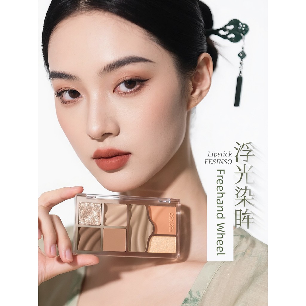 ที่ปัดแก้มบลัชออน odbo บลัชออน อายแชโดว์ High Gloss Blush Contouring All-in-One Palette Earth Color 