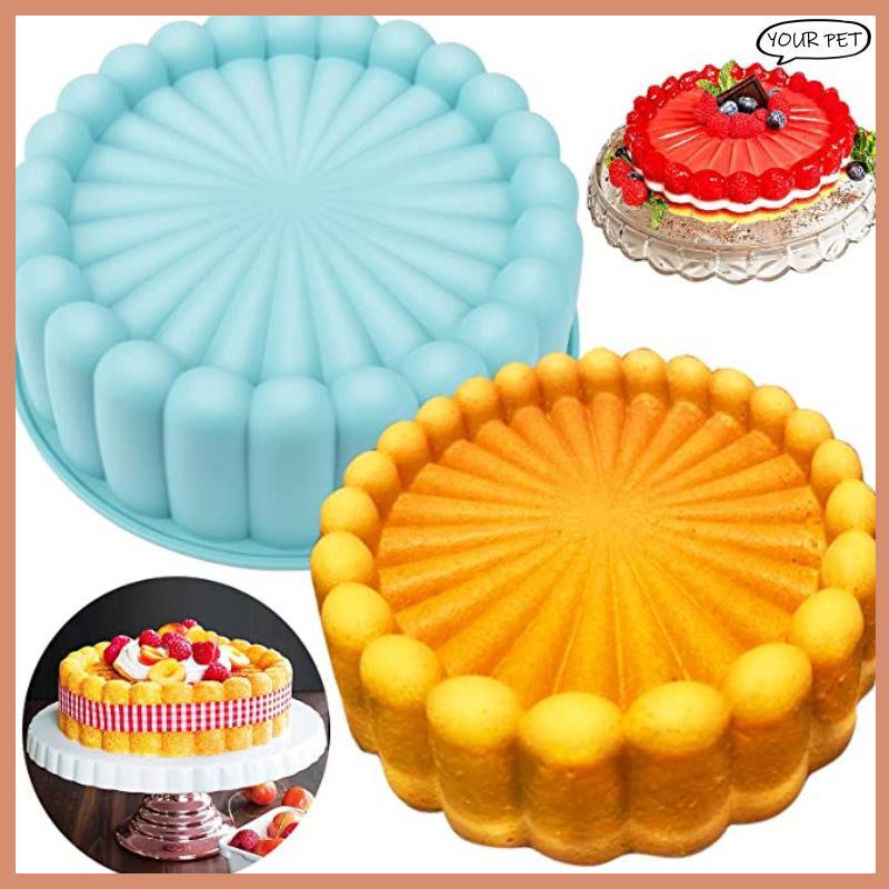 YOUR ซิลิโคนรอบถาดอบเค้ก Charlotte ถาดอบฟองน้ํา Flan แม่พิมพ์ Shortcake ถาดอบครัวซิลิโคน Mould PET