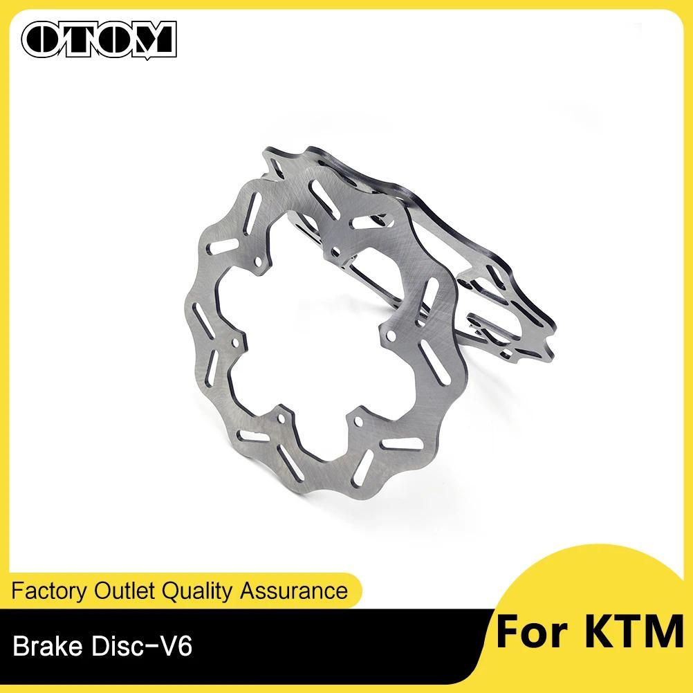 Uจานเบรคหน้า-หลัง OTOM 6 รู จานเหล็ก สำหรับ HUSQVARNA FE/TE/FC/TC/TX/FX KTM XC/XCF/XCW/SX/SXF GASGAS