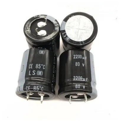 12PCS-2PCS 80V2200UF 2200UF 80V ตัวเก็บประจุอลูมิเนียมอิเล็กโทรลีติค 25*30 มม.