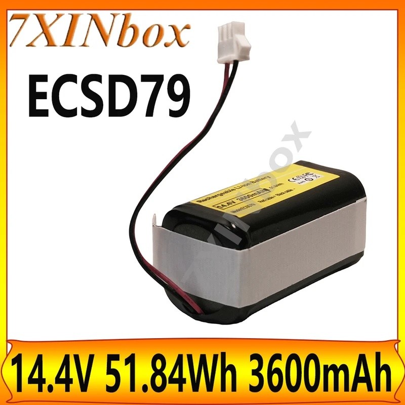 7XINbox ECSD79 14.4V 51.84Wh 3600mAh แบตเตอรี่ทดแทนสําหรับ Ecovacs RoboVac 15C MAX 25C 30 G10 สําหรั
