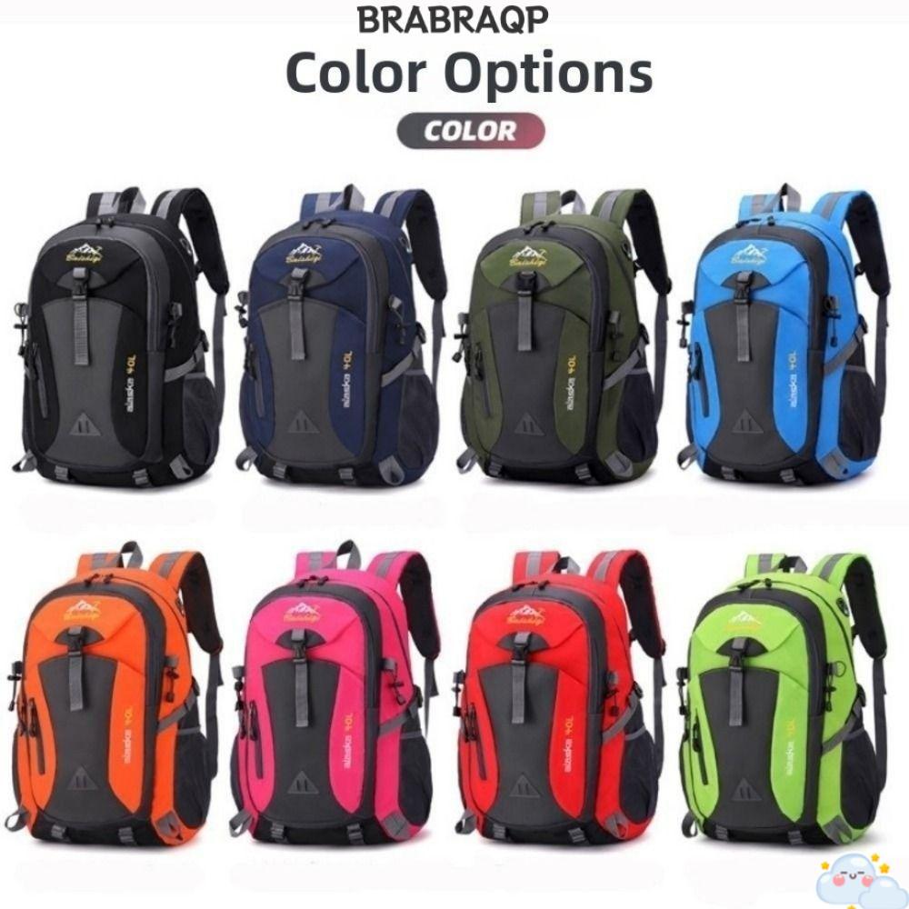 BRABRAA Travel Backpack, 40L Multi-Compartment Hiking Backpack, Casual Lightweight Waterproof Adjust
