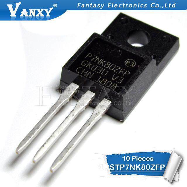 10 ชิ้น STP7NK80ZFP TO-220F P7NK80ZFP TO-220 STP7NK80 7A 800V 7NK80 TO-220F ใหม่