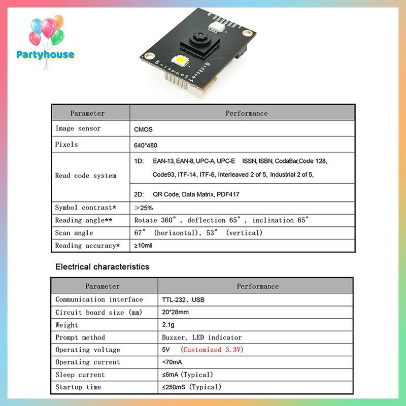 UVIG>GM805 S/L Series UART USB Barcode Scanner Reader โมดูล 1D/2D QR Code Reader สําหรับ Android ใหม