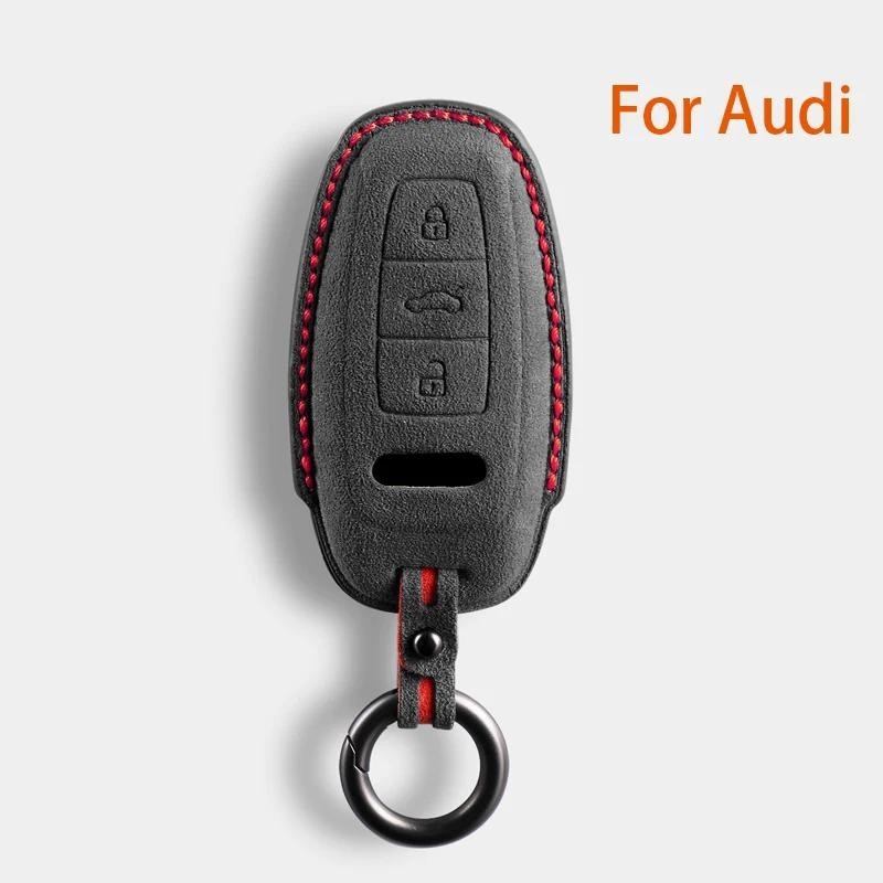 กุญแจรถ Fob สําหรับ Audi A1 A3 8V A4 B8 B9 A5 A6 C7 A7 A8 Q3 Q5 Q7 S4 S6 S7 S8 R8 TT Suede Remote กุ