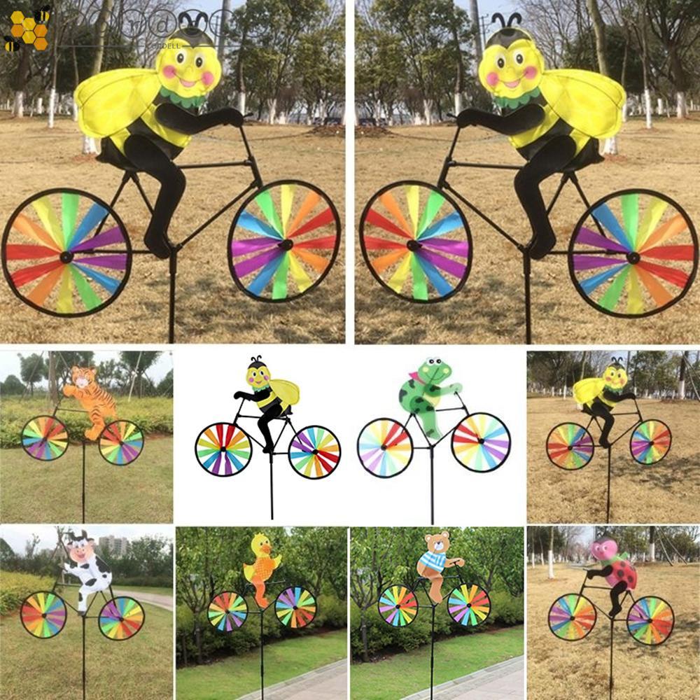 CORDELL Wind Spinner On Bike Party Animal 3D DIY Yard Garden Decor