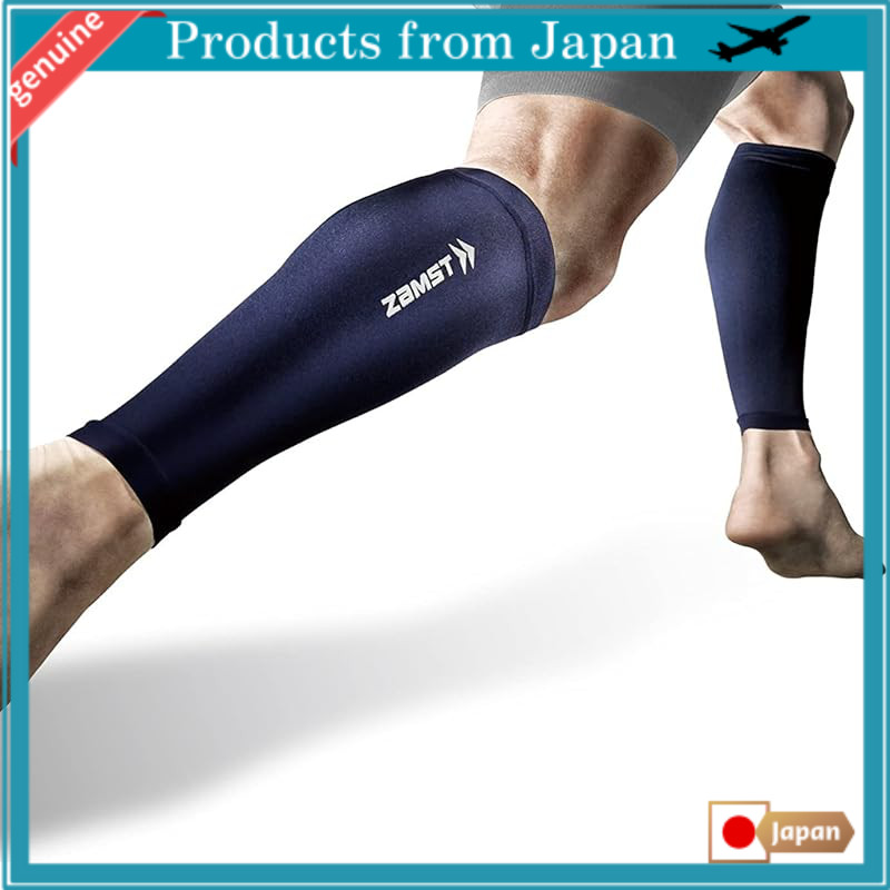 ZAMST Gradation Compression Stockings Calf Sleeve Compression Running (Pair) Size S Navy 385521