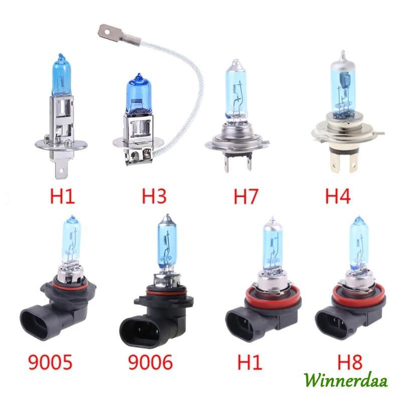 WIN หลอดไฟ H1 H3 H4 H7 H8 H11 9005 9006 12V 55W 5000K ควอตซ์แก้วไฟหน้ารถโคมไฟ