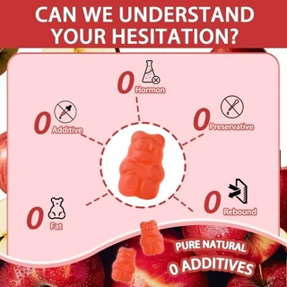 VITA แอปเปิ้ลไซเดอร์ วิตามินรวม อาหารเสริม ไฟเบอร์ดีท็อกซ์Apple Cider Vinegar Vitamin Gummy Dietary Supplement 60Gummies
