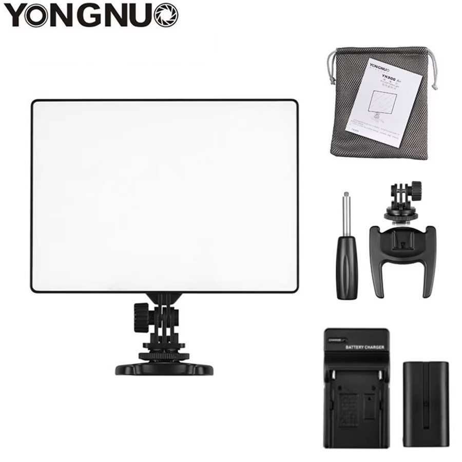 YONGNUO YN300 air YN300 AIR Pro ไฟวิดีโอกล้อง LED สําหรับ Canon Nikon + ชุดแบตเตอรี่
