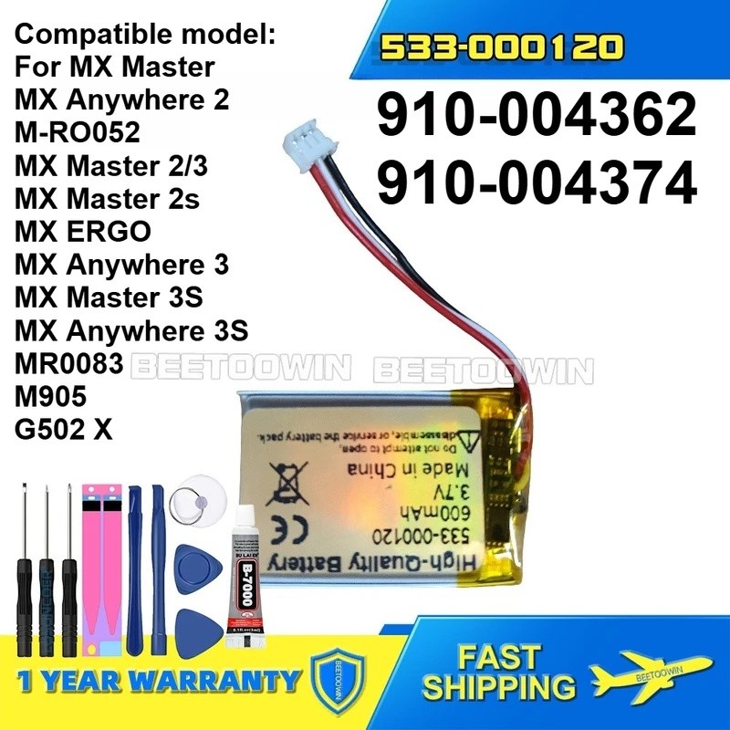 สําหรับ Logitech MX Master 2 3 2s 3S MX Anywhere 2 2S 3S MX ERGO M905 M-RO052 G502 X MR0083 910-0043