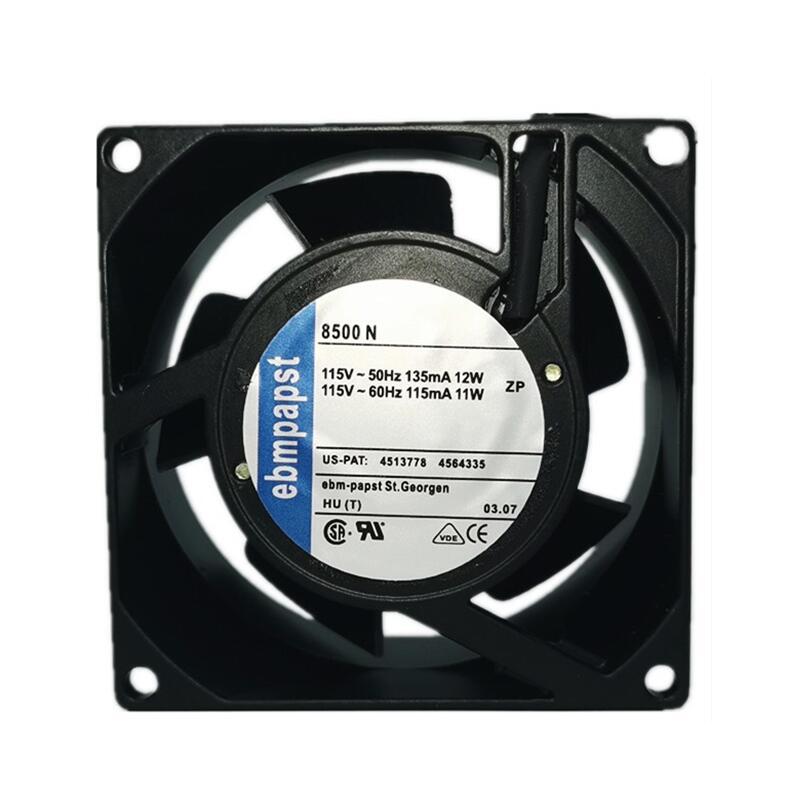 8500N ebmpapst พัดลม 115V 80 * 80 * 38 12W 8038 8 ซม. พัดลมระบายความร้อนโลหะทั้งหมด