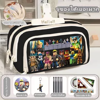 ใหม่ Roblox Robles กล่องดินสอนักเรียนความจุขนาดใหญ่เหมาะสำหรับเด็กชายและเด็กหญิงเก็บกล่องเครื่องเขียน